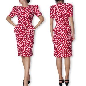 Vintage Maggy London Silk Skirt Set Size 4